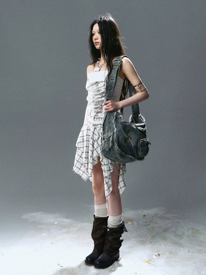 Chinese Clothing Cest Nous Update Washed Star Cross Messenger Bag