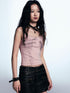 Cest Nous Vintage Distressed A Line Leather Short Skorts
