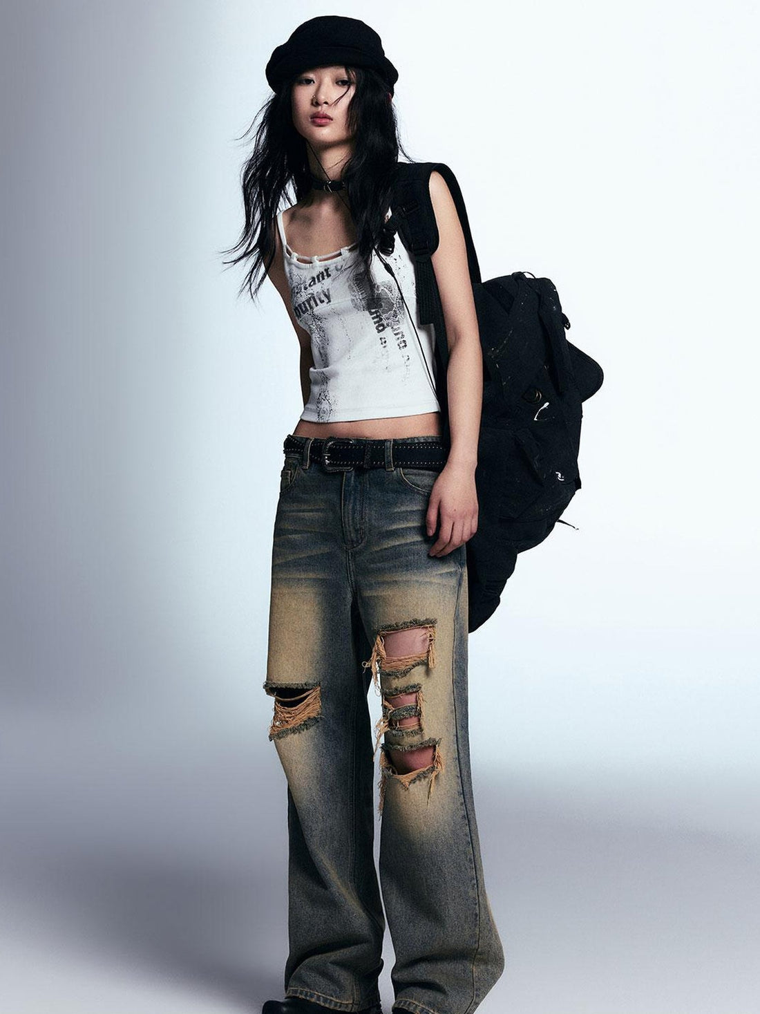 Cest Nous Vintage Distressed Relaxed Denim Jeans