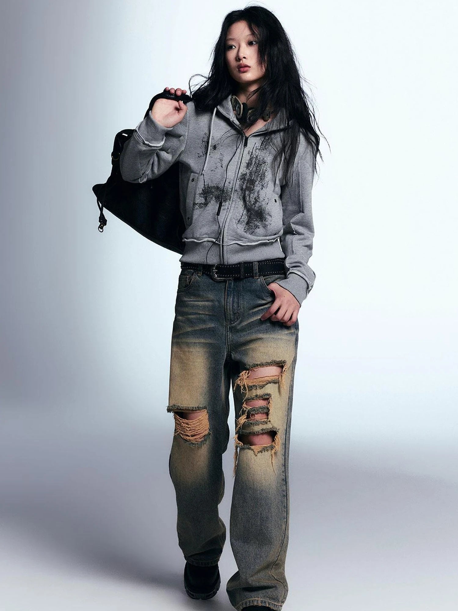 Vintage Distressed Relaxed Denim Jeans