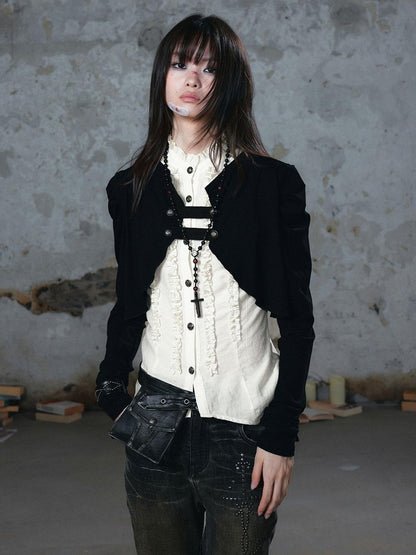 Cest Nous Vintage Palace Layered Ruffle Design Women&