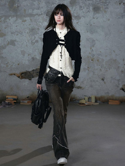 Cest Nous Vintage Palace Layered Ruffle Design Women&