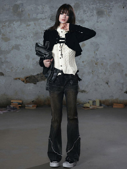 Cest Nous Vintage Palace Layered Ruffle Design Women&
