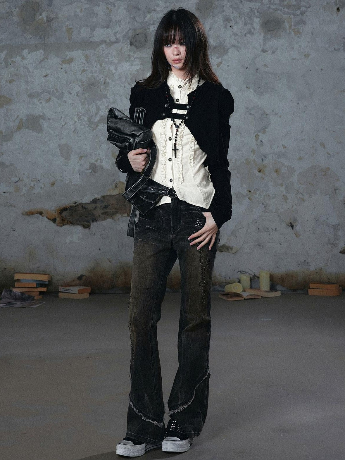 Cest Nous Vintage Palace Layered Ruffle Design Women&