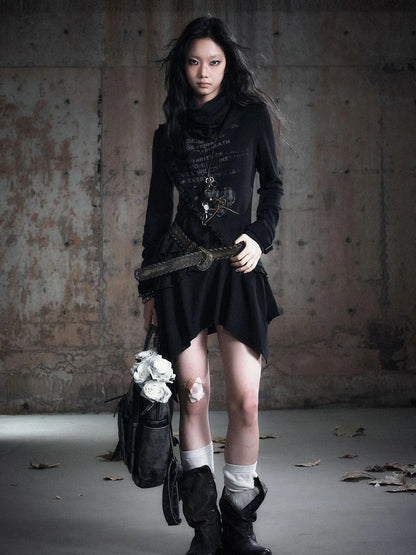 Vintage Rope Woven Distressed Belt With Ornate Buckle