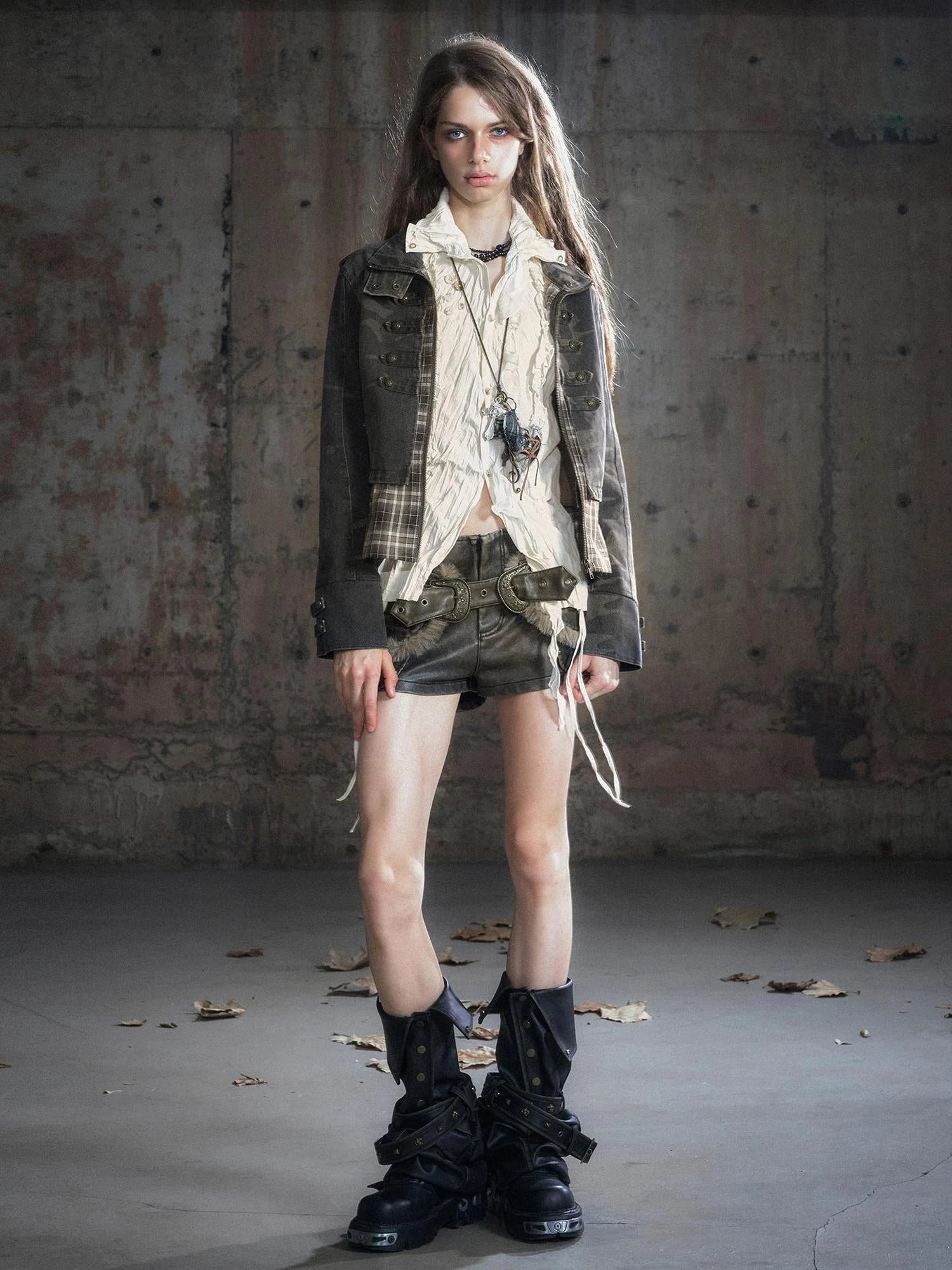 Vintage Washed Camo Cropped Jacket