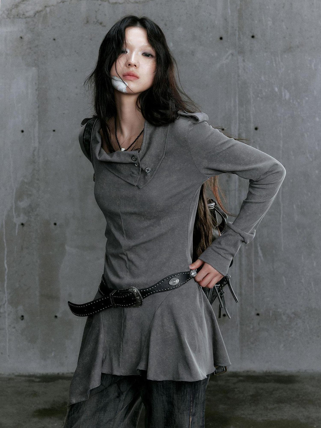Update Cest Nous Wandering Poetess Stacked Neck Slim Long Sleeve Tee