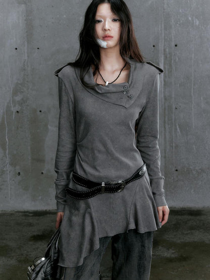 Update Cest Nous Wandering Poetess Stacked Neck Slim Long Sleeve Tee