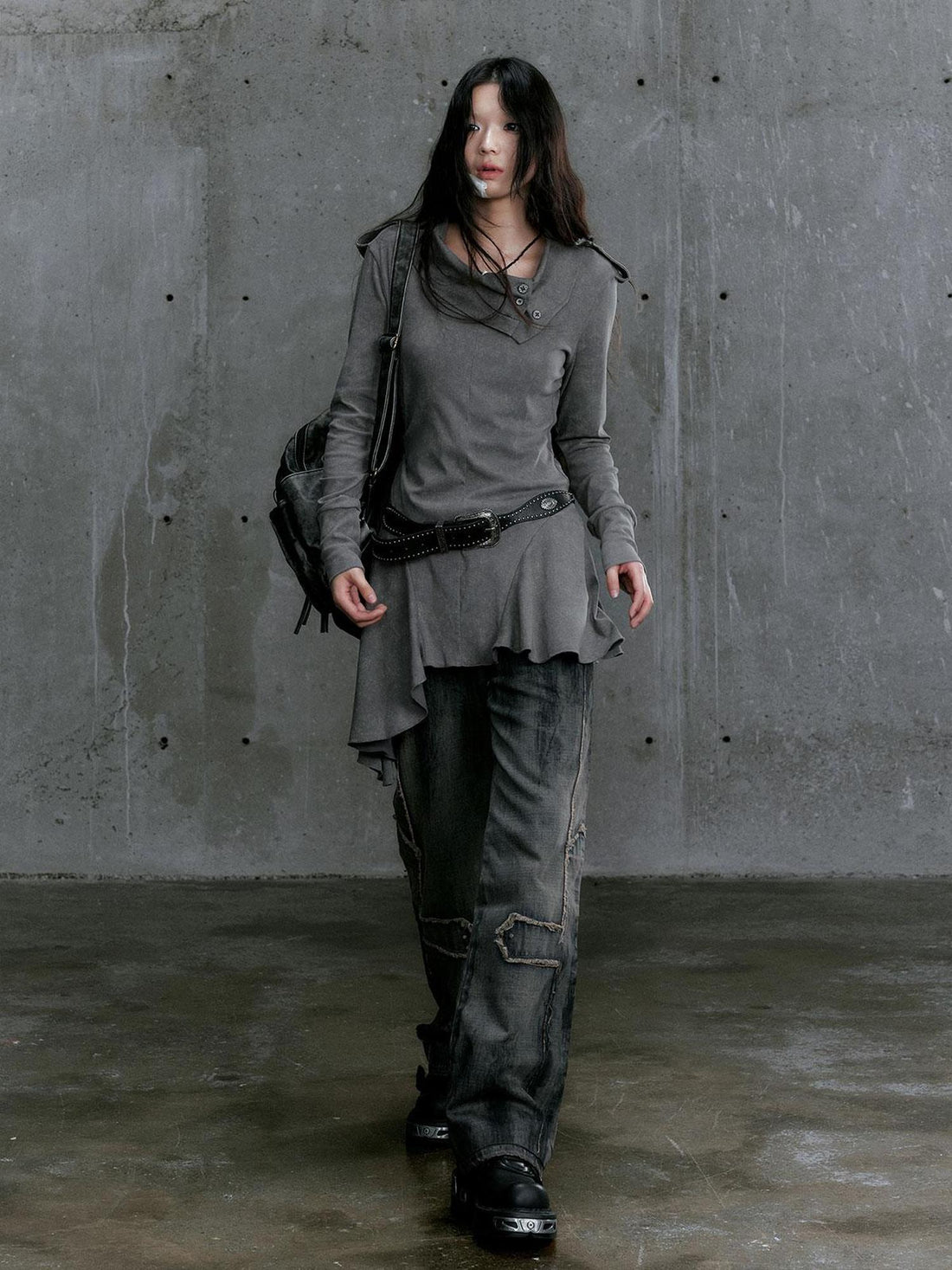 Update Cest Nous Wandering Poetess Stacked Neck Slim Long Sleeve Tee