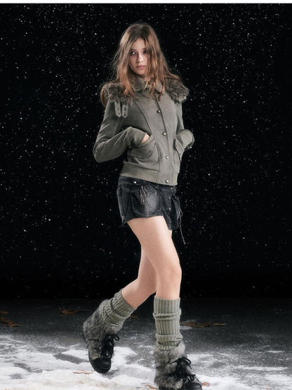 Cest Nous Washed Black Cotton Drawstring Cargo Natural Waist Womens Slight Stretch Shorts