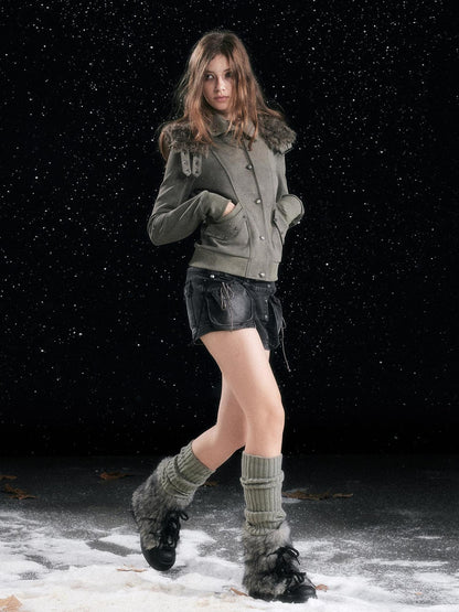 Cest Nous Washed Black Cotton Drawstring Cargo Natural Waist Womens Slight Stretch Shorts