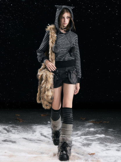 Cest Nous Washed Black Cotton Drawstring Cargo Natural Waist Womens Slight Stretch Shorts