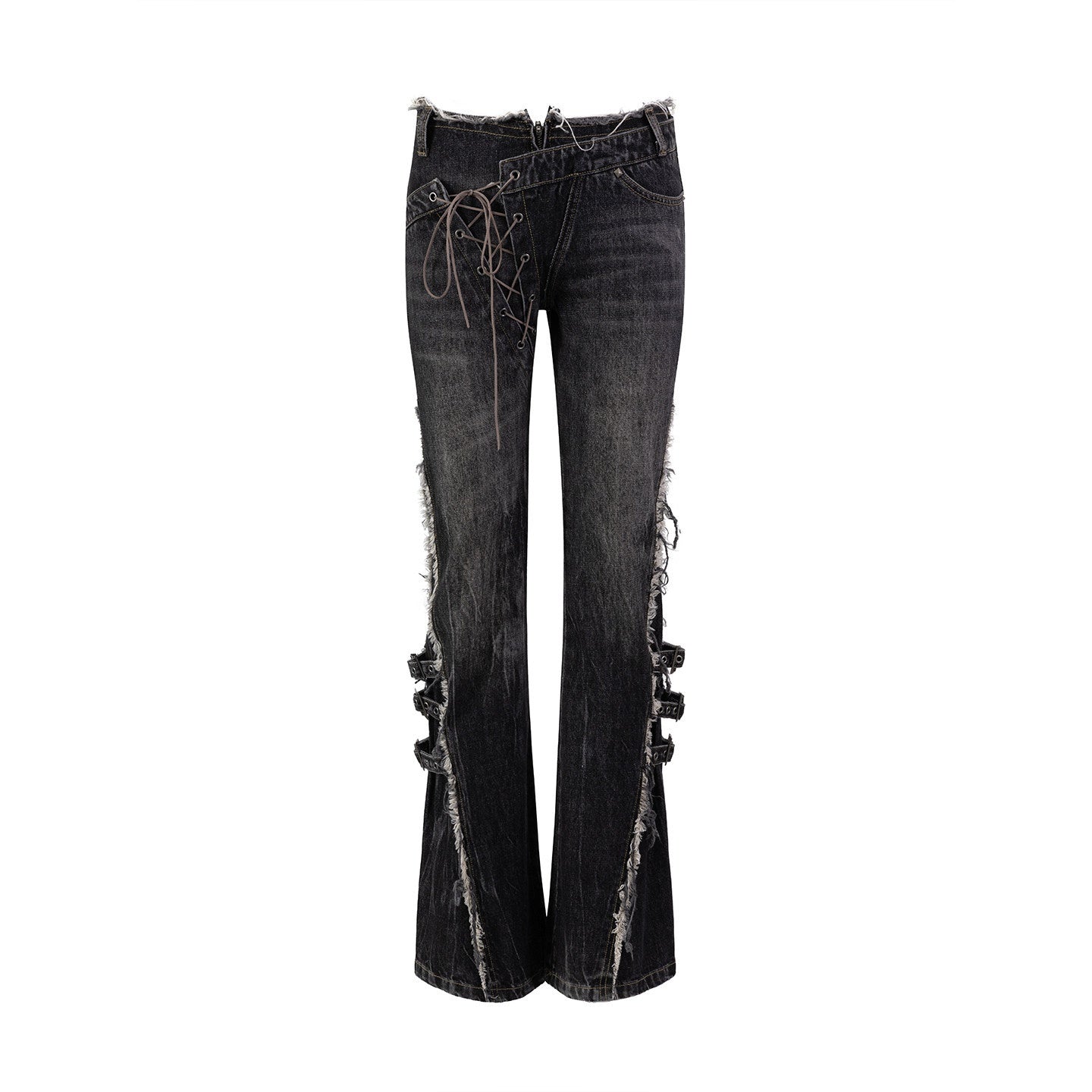 Cest_Nous_Washed_Crackle_Punk_Asymmetrical_Waist_Deconstructed_Tie_Women&