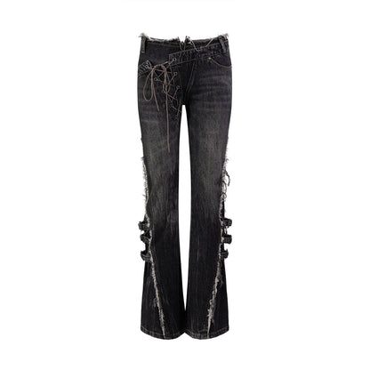 Cest_Nous_Washed_Crackle_Punk_Asymmetrical_Waist_Deconstructed_Tie_Women&