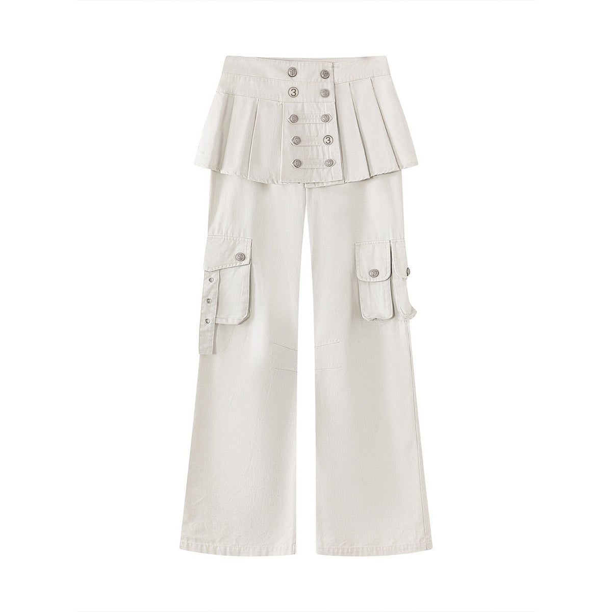 Cest_Nous_Washed_Pleated_Panel_Splice_Cargo_Straight_Microflare_Women&