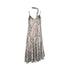 ALINNV STUDIO Snake Print Slip Dress Adjustable Strap Knee Length