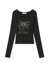 Achihara Chaos Spider Knit Tee V-Neck T-Shirt Long-Sleeve