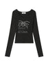 Chaos Spider Knit Tee V-Neck T-Shirt Long-Sleeve