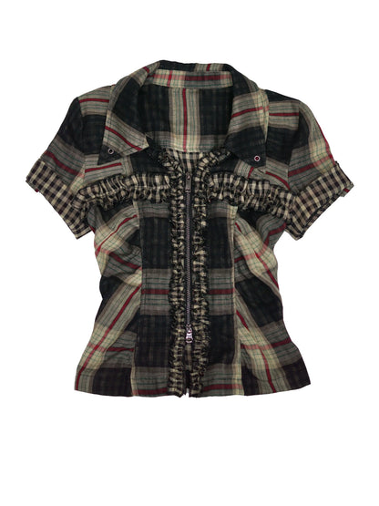 Sea Witch Poetry Vintage Gothic Ruffles V-neck T-shirt Long-Sleeve