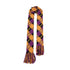 YOSHUYUKI  Island Contrast Check Scarf Orange Purple Jacquard Knit