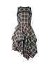 Vintage Punk Plaid Asymmetrical Layered Skirt