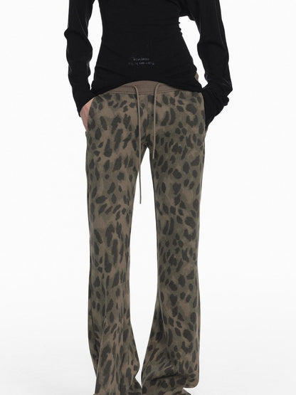 STRIKE A POSE Chic Leopard Print Hoodie &amp; Pants Set Slim Fit Casual Outfit