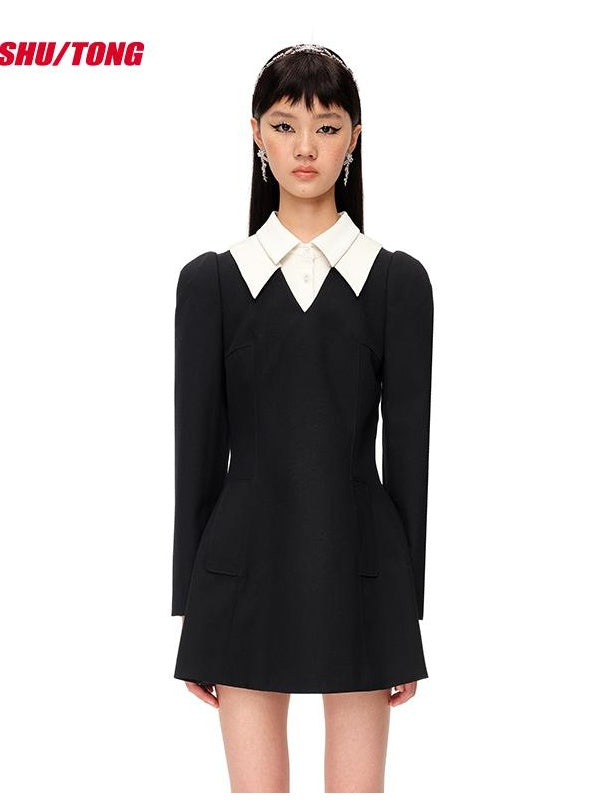 Chic Office Double-Layer Dress for Women