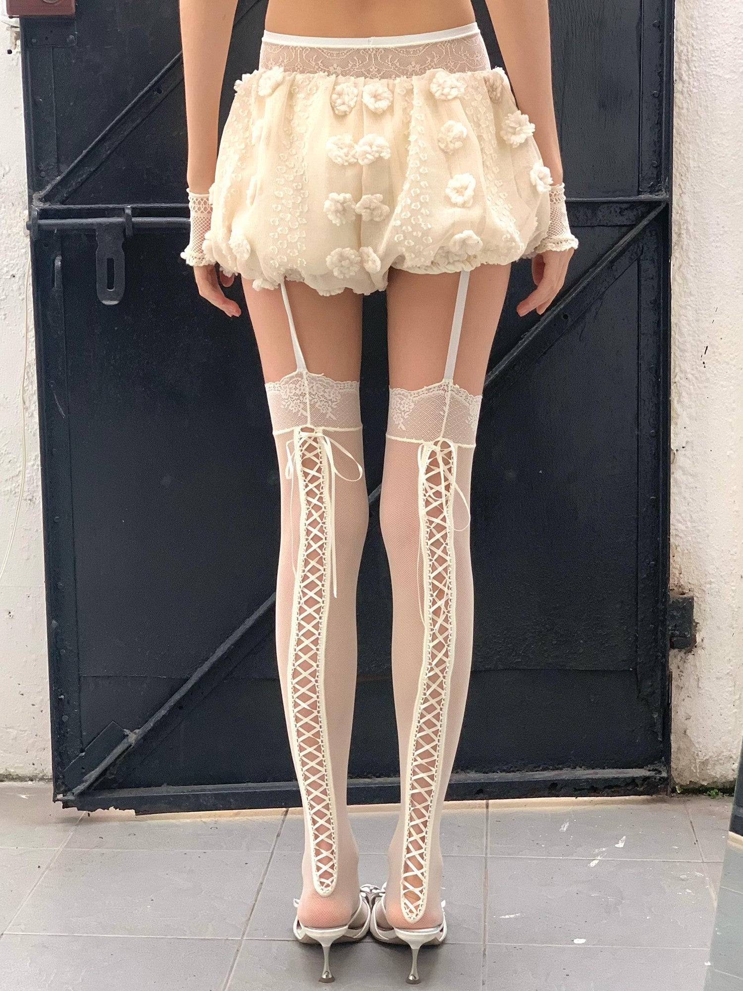 Chipchipshop Beige Ultra Dense Textured Reinforced Suspender Women&