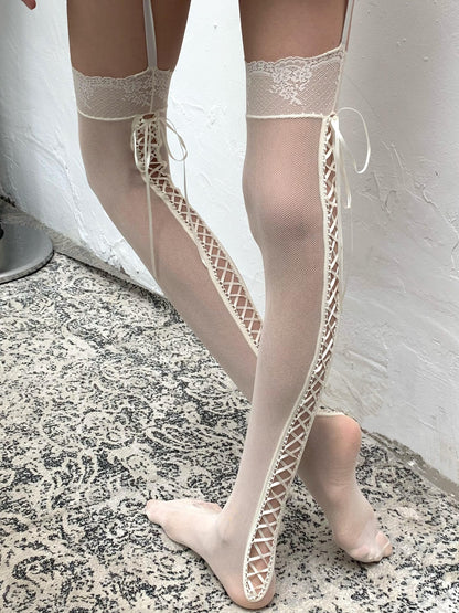 Chipchipshop Beige Ultra Dense Textured Reinforced Suspender Women&