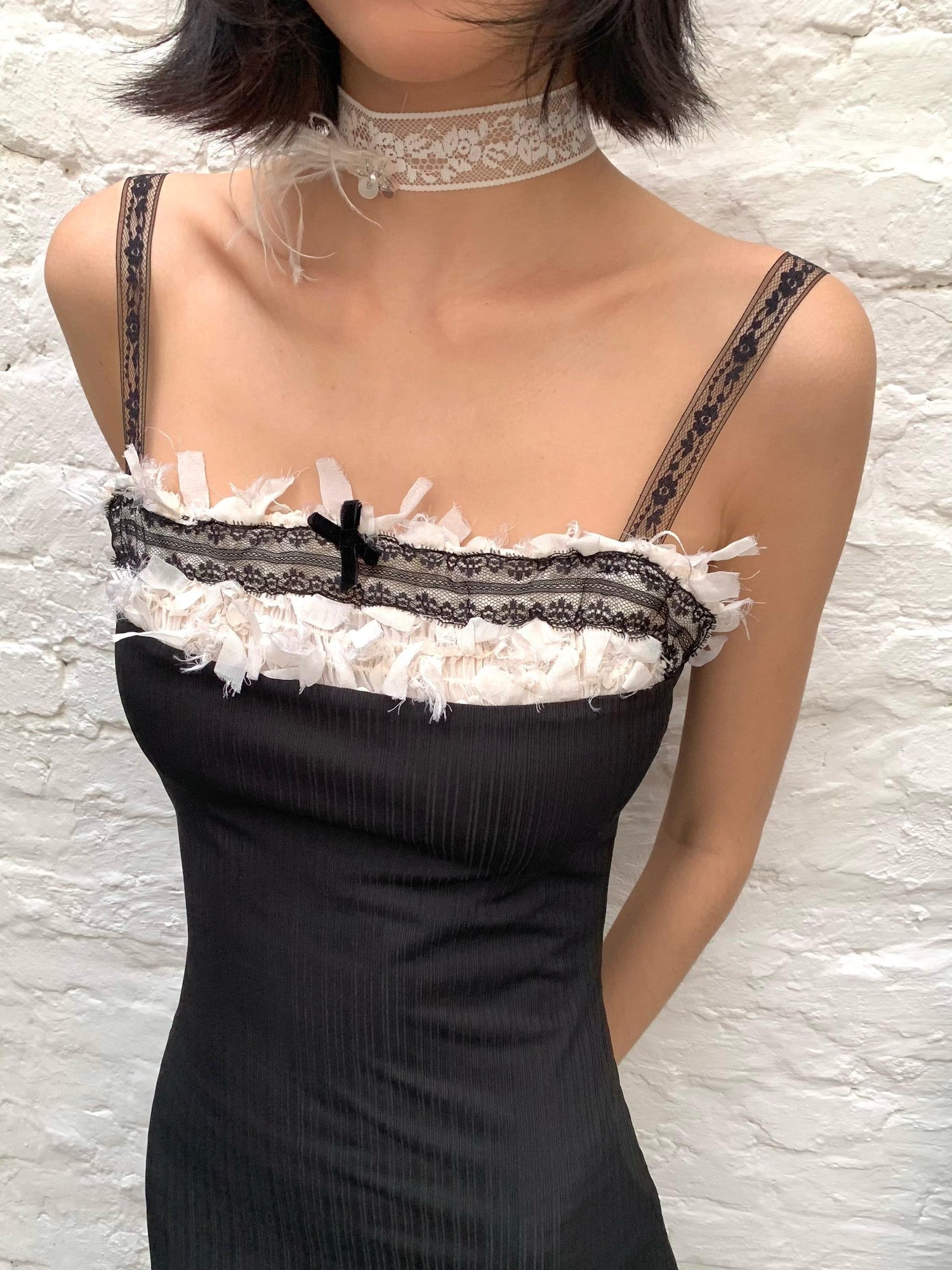 Chipchipshop Black Lace Stretch Adjustable Straps Women&
