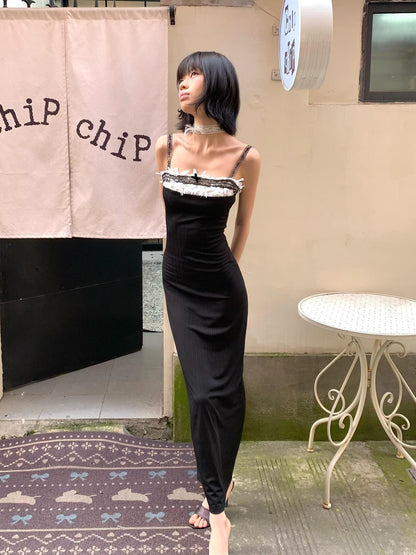 Chipchipshop Black Lace Stretch Adjustable Straps Women&