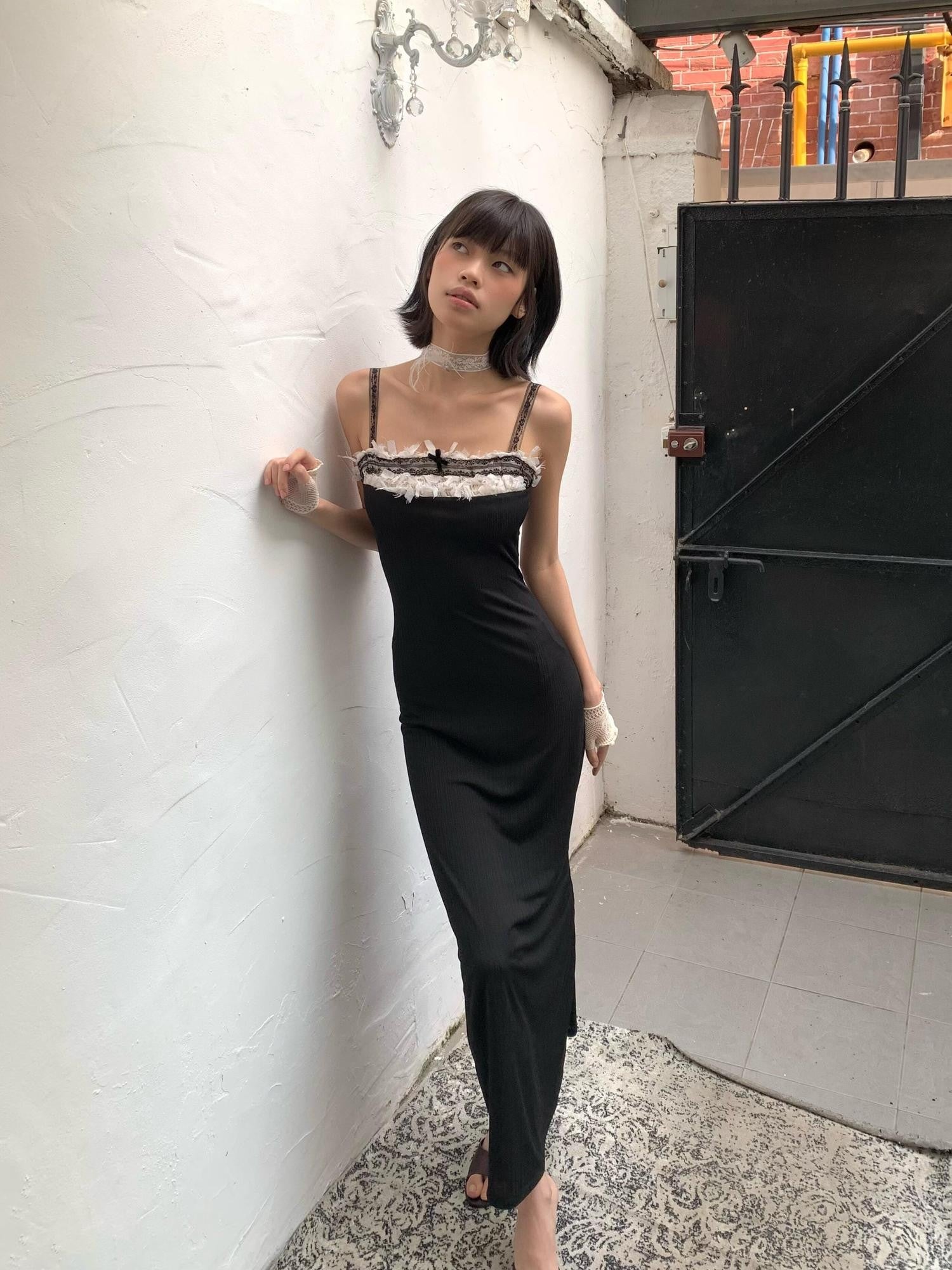 Chipchipshop Black Lace Stretch Adjustable Straps Women&