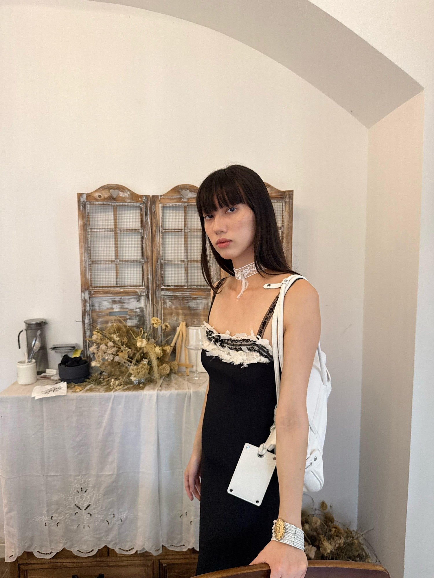 Chipchipshop Black Lace Stretch Adjustable Straps Women&