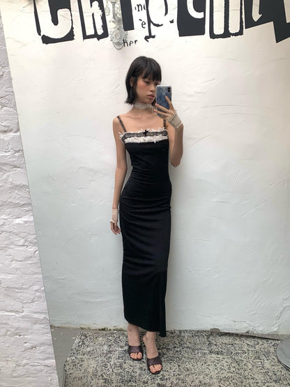 Chipchipshop Black Lace Stretch Adjustable Straps Women&