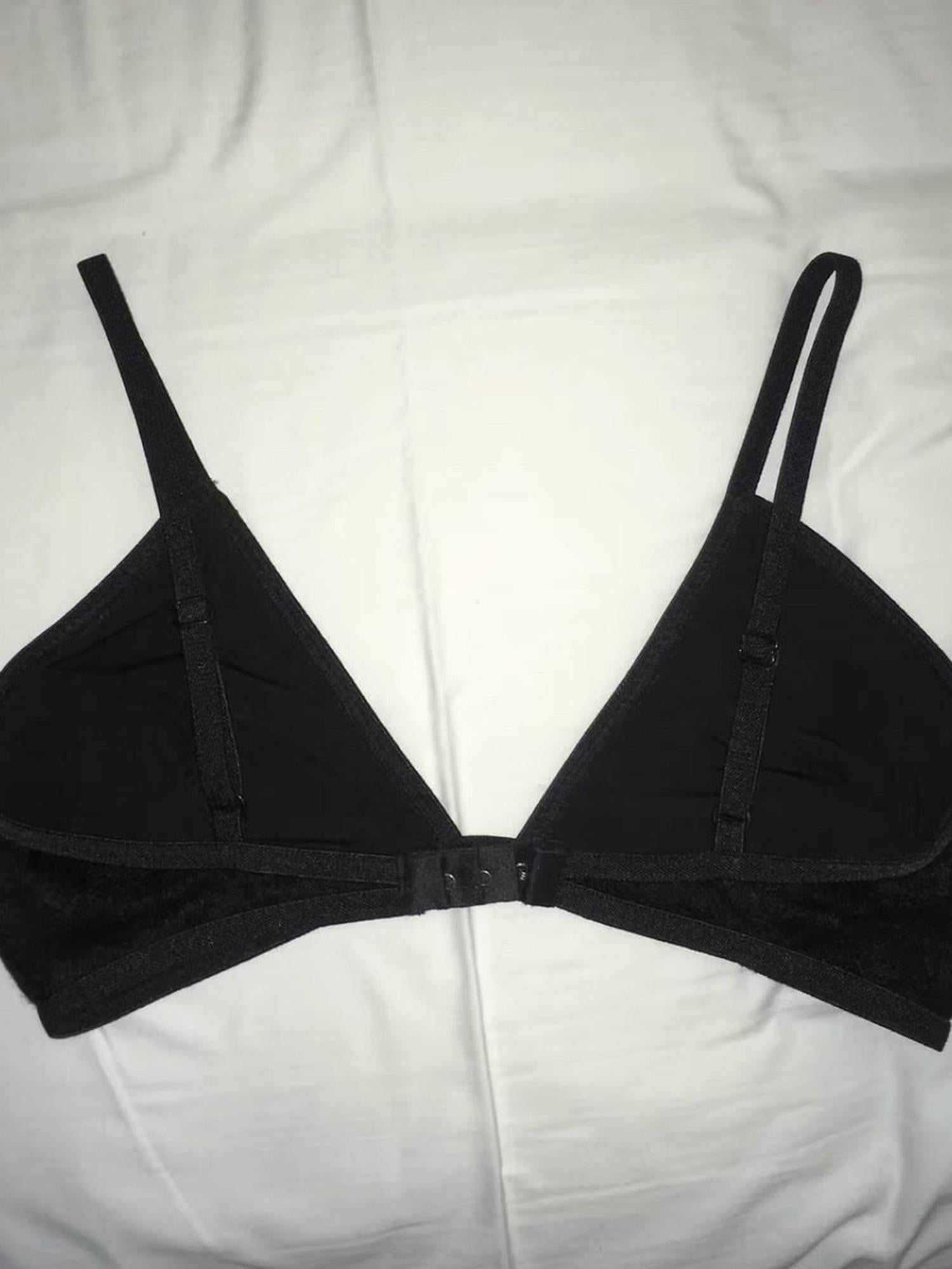 Chipchipshop Black Nude No Underwire No Padding Fixed Double Straps Women&