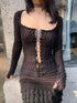 Chipchipshop_Black_Punk_Sheer_Cutout_V-neck_Women&