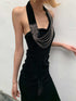Chipchipshop_Black_Silver_Waterfall_Velvet_Mesh_Women&