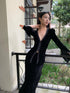 Chipchipshop Black Structured Top And Skirt Women&