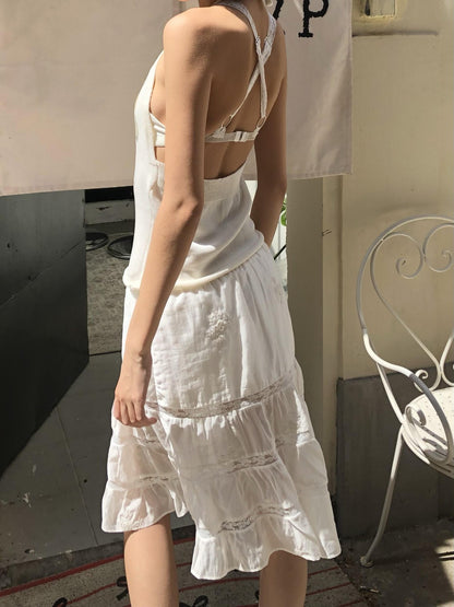 Chipchipshop Cat Jacquard Knitted Button High Waist A Line Women&