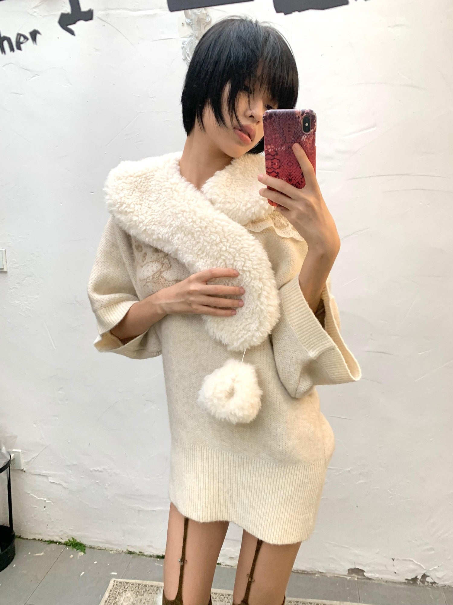 Chipchipshop Cute Bear Lace Trim Solid Women&