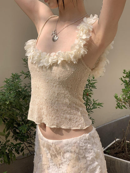 Chipchipshop Fairy Petal Lace Backless Women&