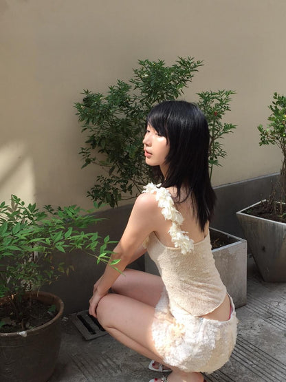 Chipchipshop Fairy Petal Lace Backless Women&