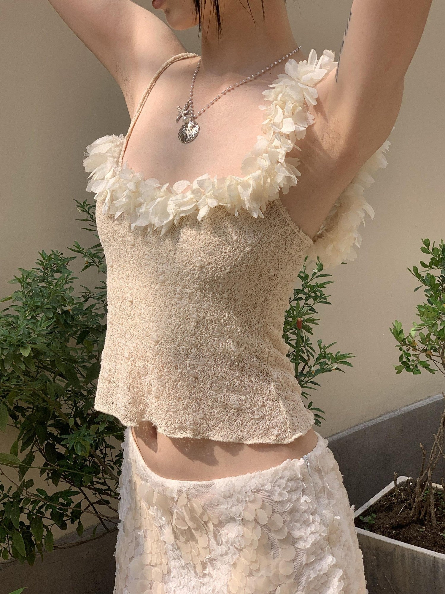 Chipchipshop Fairy Petal Lace Backless Women&