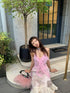 Chipchipshop Light Pink Sheer Flowy Oversized Ruffle Women&