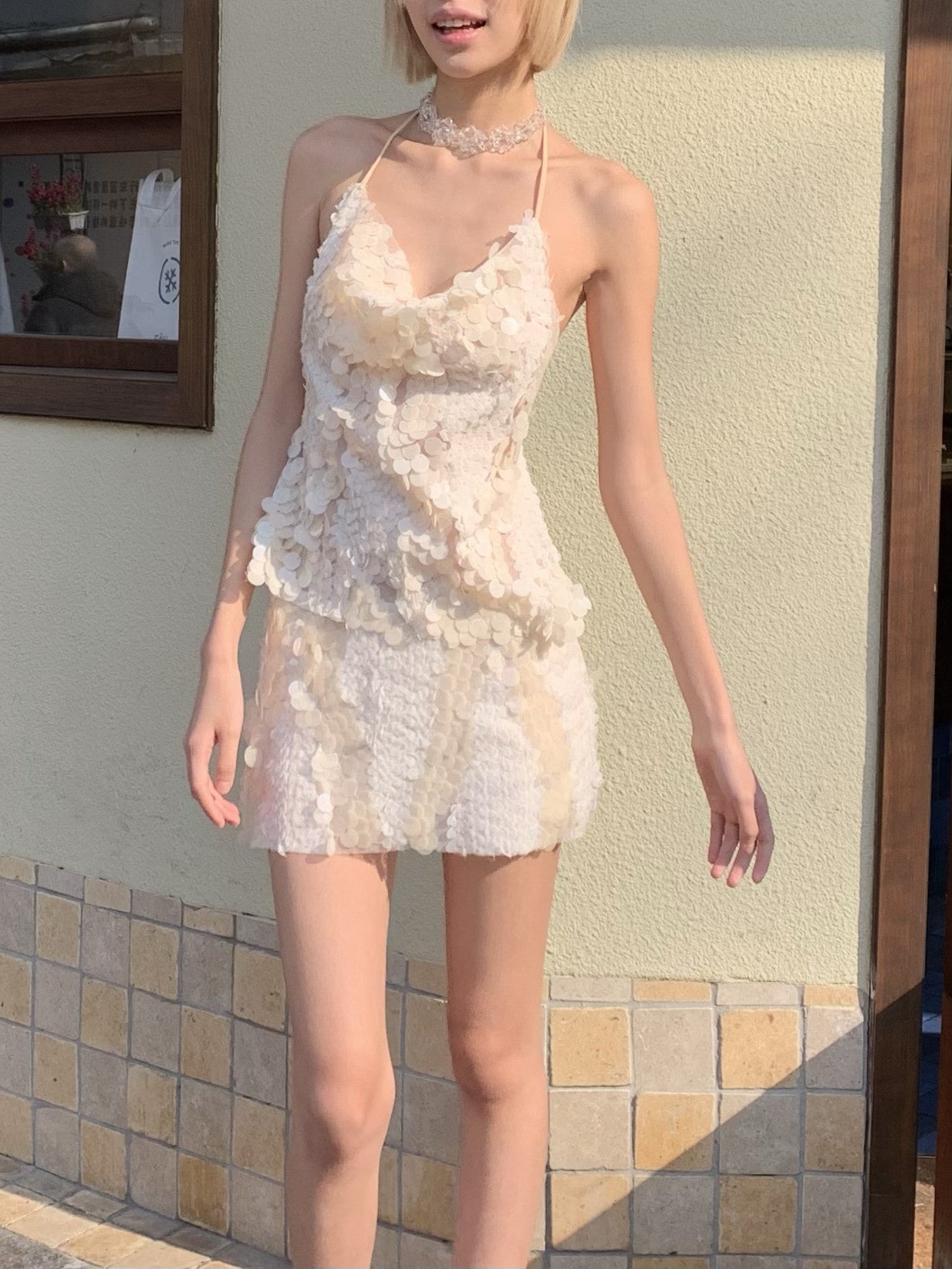 Chipchipshop_Mermaid_Nude_Sequin_Plunging_Neckline_Women&