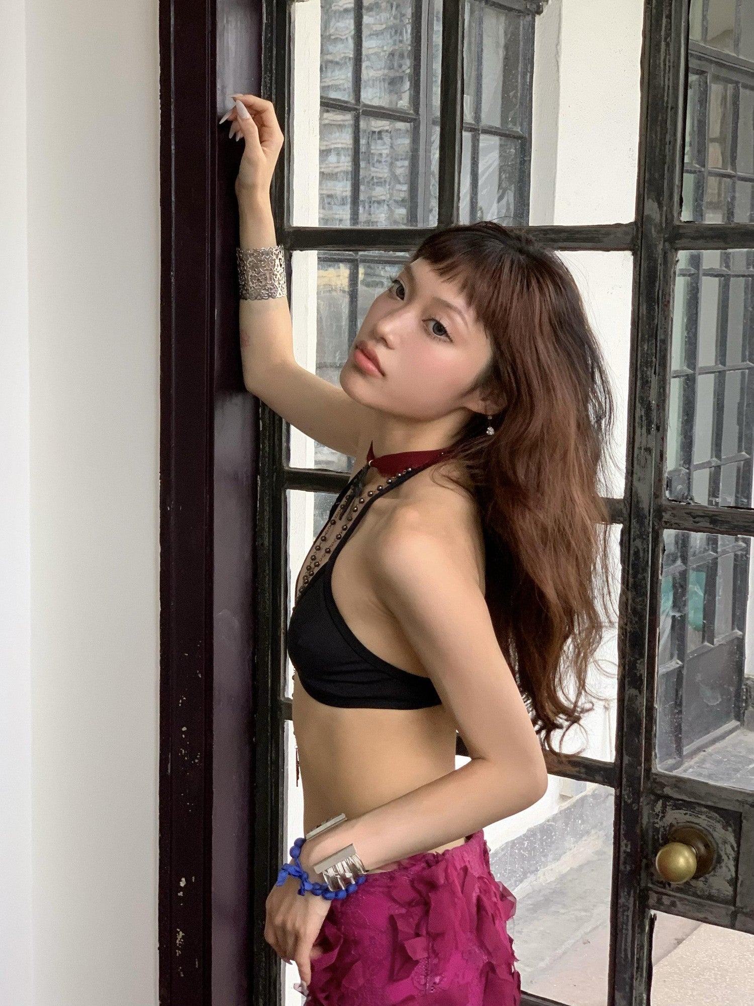 Chipchipshop Minimalist Black Halter No Pad No Wire Invisible Women&