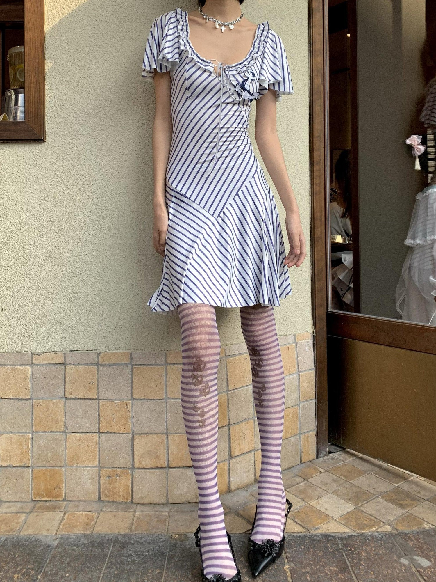 Chipchipshop Nautical Original Striped Print Durable Women&