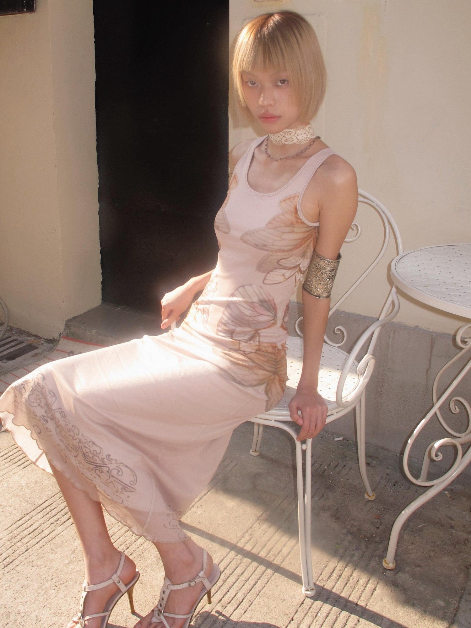 Chipchipshop Nude Butterfly Print Women&