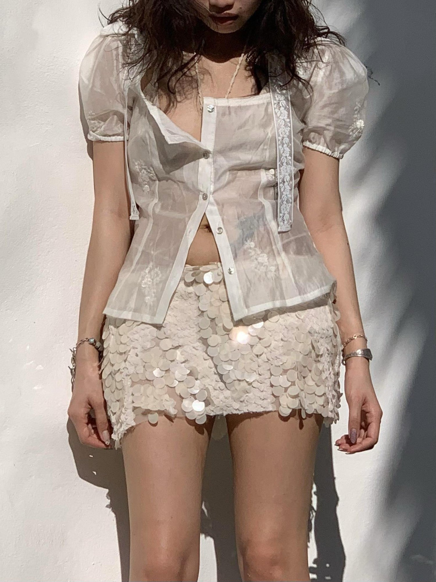 Chipchipshop Nude Mermaid Sequins Low Waist H Line Women&
