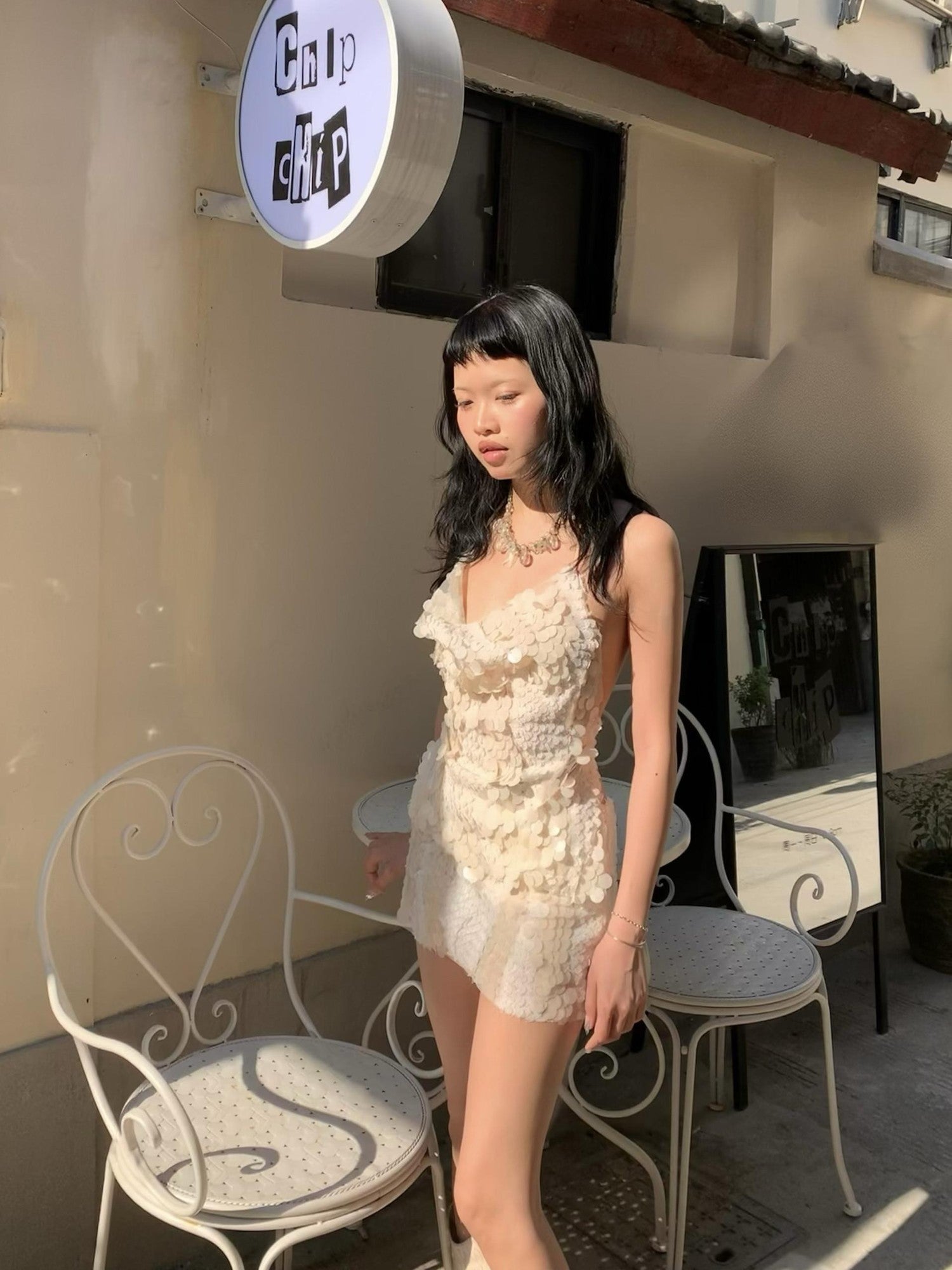 Chipchipshop Nude Mermaid Sequins Low Waist H Line Women&